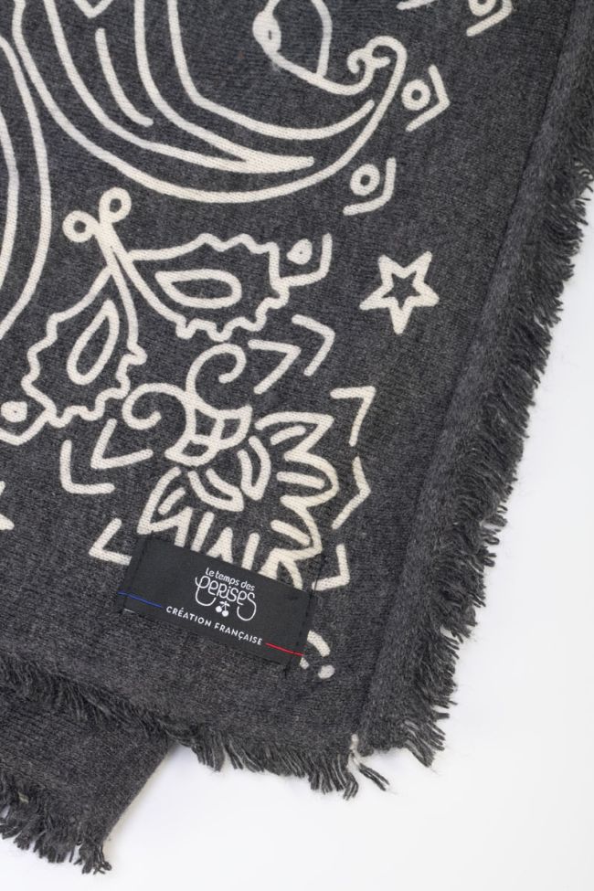 Foulard Elisa noir à motif