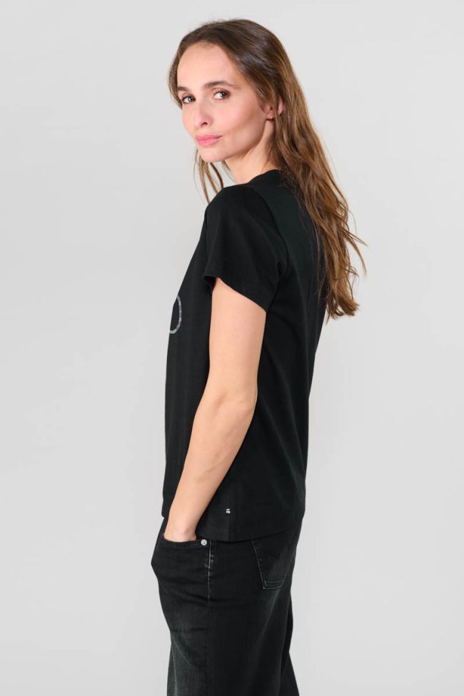 T-shirt Manet noir imprimé