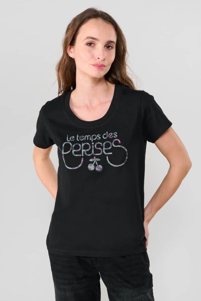 T-shirt Manet noir imprimé