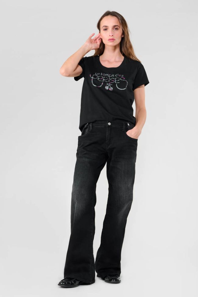 T-shirt Manet noir imprimé