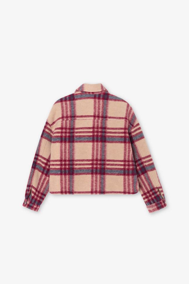 Veste Ditagi à carreaux crème et rose