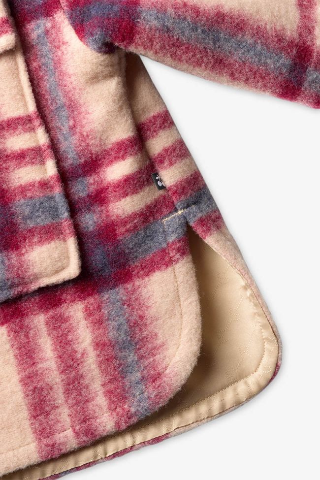 Veste Ditagi à carreaux crème et rose