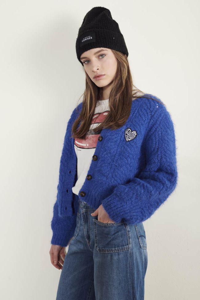 Cardigan Melagi bleu électrique 