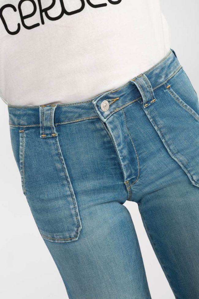 Jeans pulp flare taille haute bleu N°4