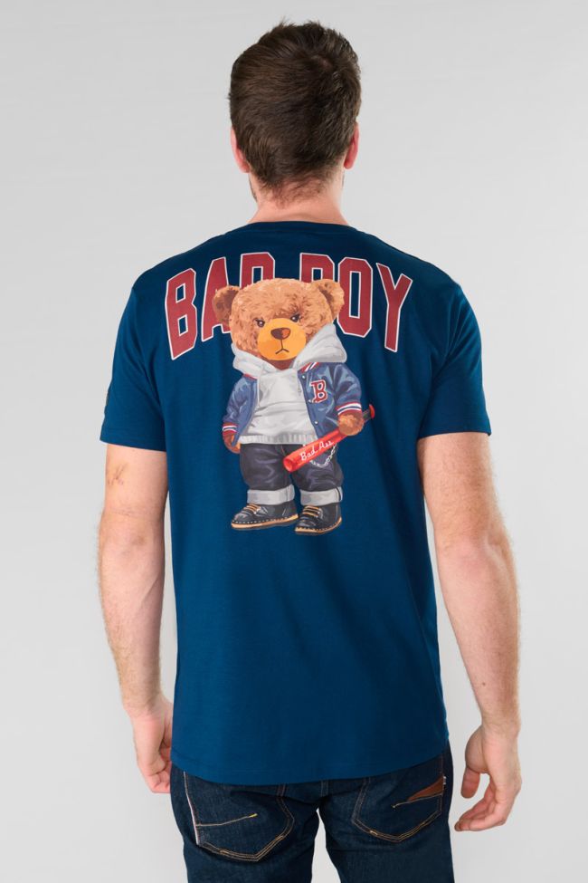 T-shirt Kenta bleu marine imprimé