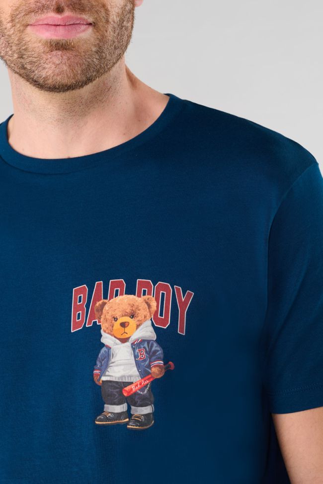 T-shirt Kenta bleu marine imprimé