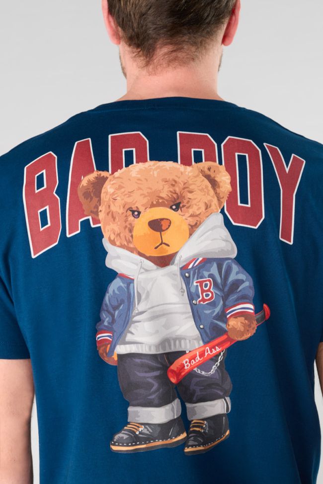 T-shirt Kenta bleu marine imprimé