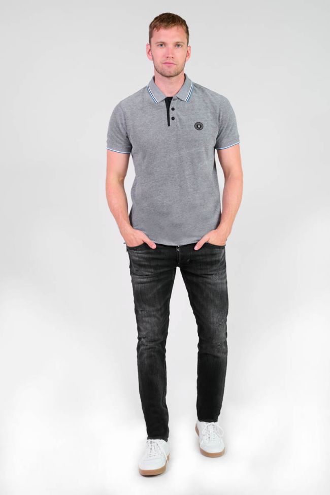 Polo Pirox en jacquard gris