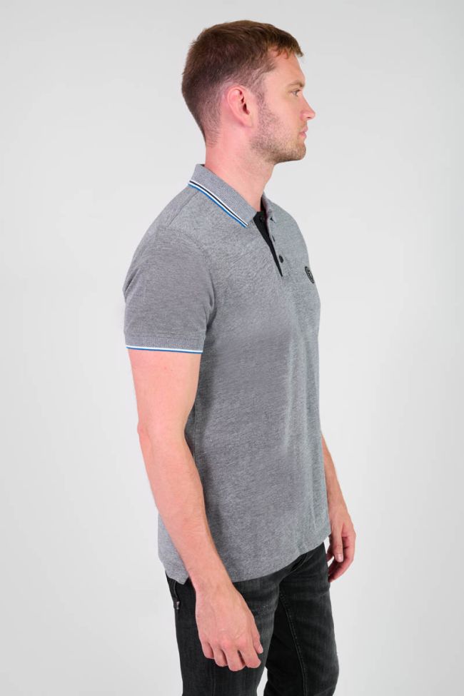 Polo Pirox en jacquard gris