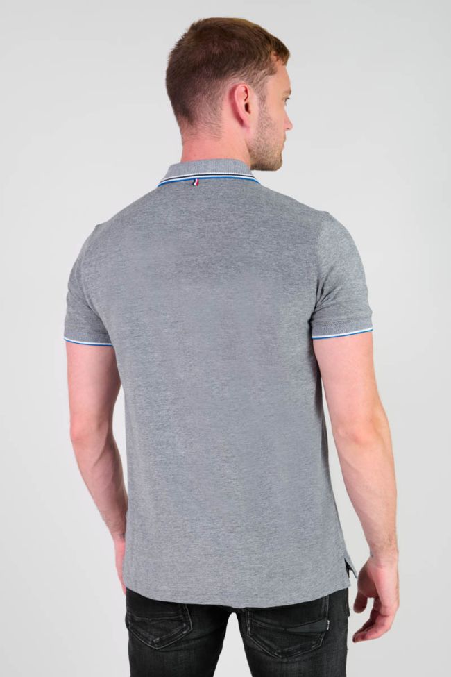 Polo Pirox en jacquard gris