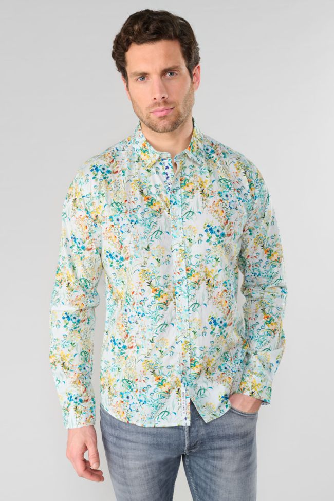 T-Shirt Manches Courtes Homme Imprimé Dégradé - Coupe Adjustée, Style Décontracté, Pour Quotidien