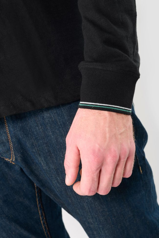 Polo manches longues Romes noir