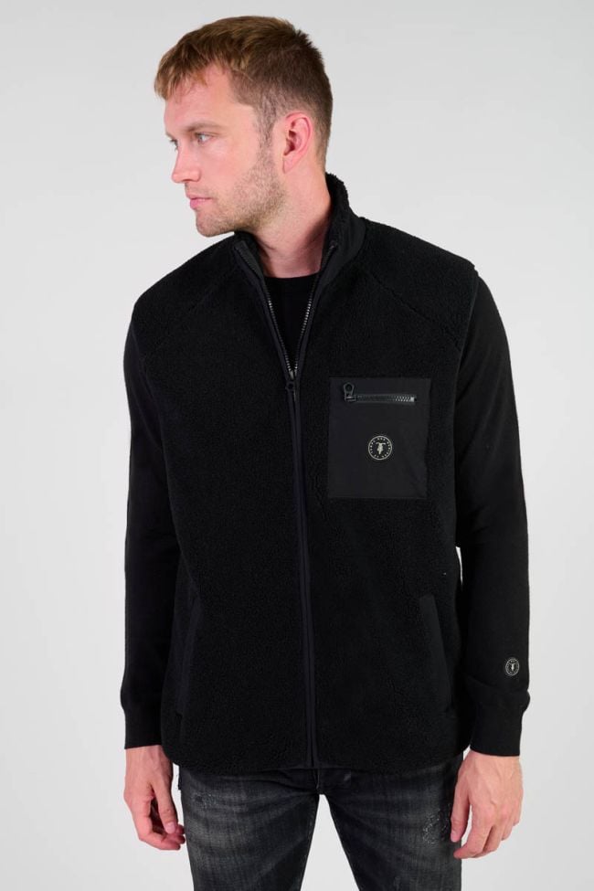 Veste bi-matière sans manches Rudy noire