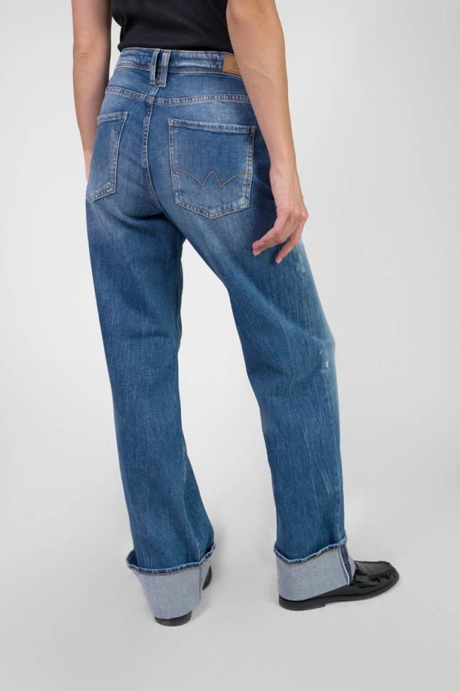 Jeans 400/28 loose Revers taille haute destroy bleu N°3