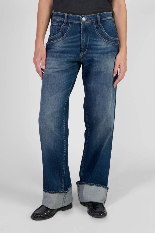 Jeans 400/28 loose Revers taille haute bleu N°2