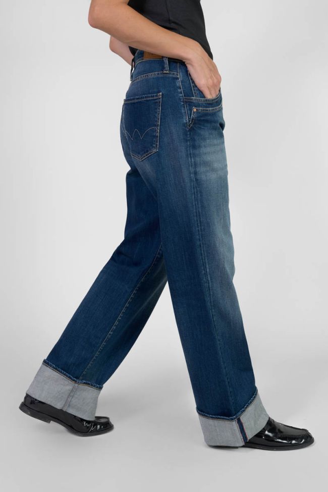 Jeans 400/28 loose Revers taille haute bleu N°2