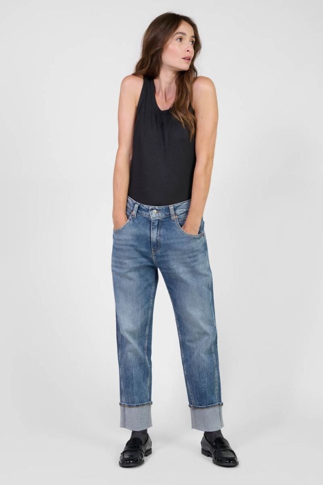 Jeans 400/60 girlfriend Jama taille haute 7/8ème bleu N°4