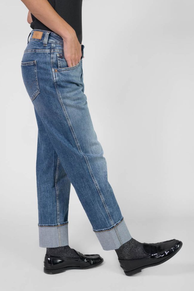 Jeans 400/60 girlfriend Jama taille haute 7/8ème bleu N°4