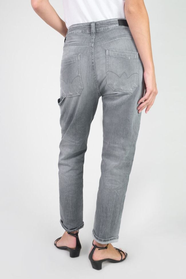 Jeans 400/60 girlfriend Union taille haute destroy gris N°3