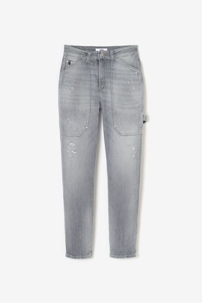 Jeans 400/60 girlfriend Union taille haute destroy gris N°3