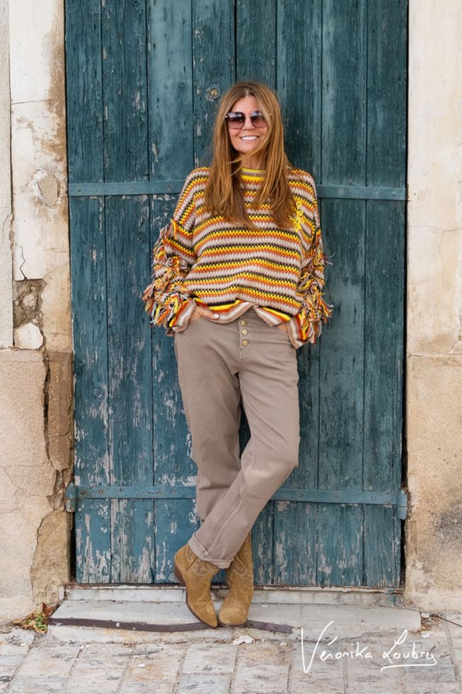 James 400/60 girlfriend by Véronika Loubry jeans taille haute marron