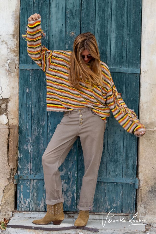 James 400/60 girlfriend by Véronika Loubry jeans taille haute marron