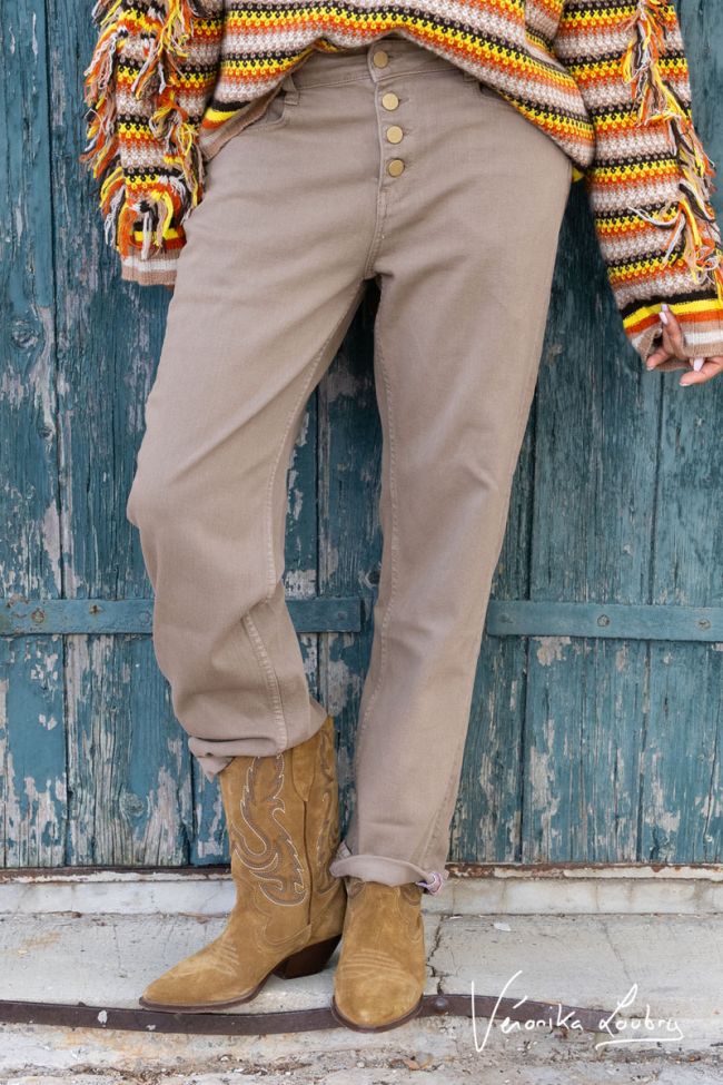 James 400/60 girlfriend by Véronika Loubry jeans taille haute marron