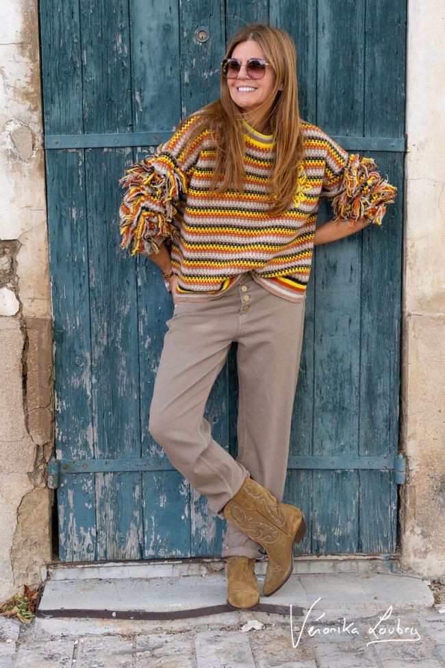 James 400/60 girlfriend by Véronika Loubry jeans taille haute marron