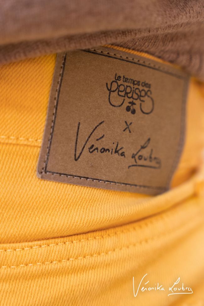 James 400/60 girlfriend by Véronika Loubry jeans taille haute jaune