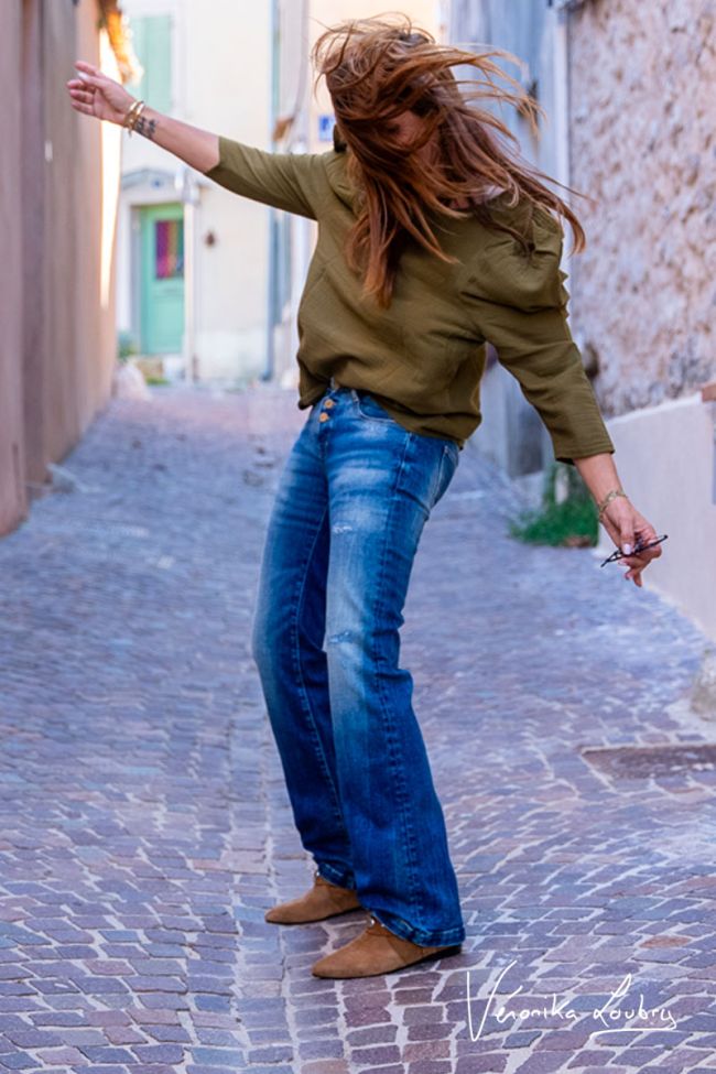 Patricia flare by Véronika Loubry jeans bleu N°2