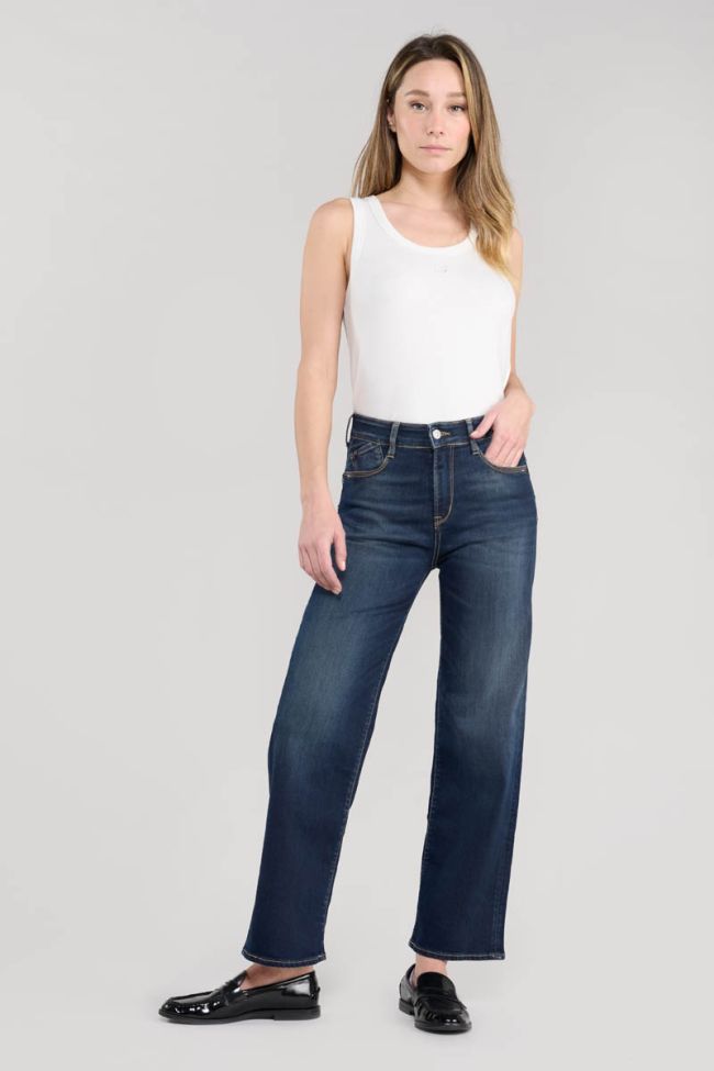 Jeans pulp wide leg taille haute 7/8ème bleu N°1