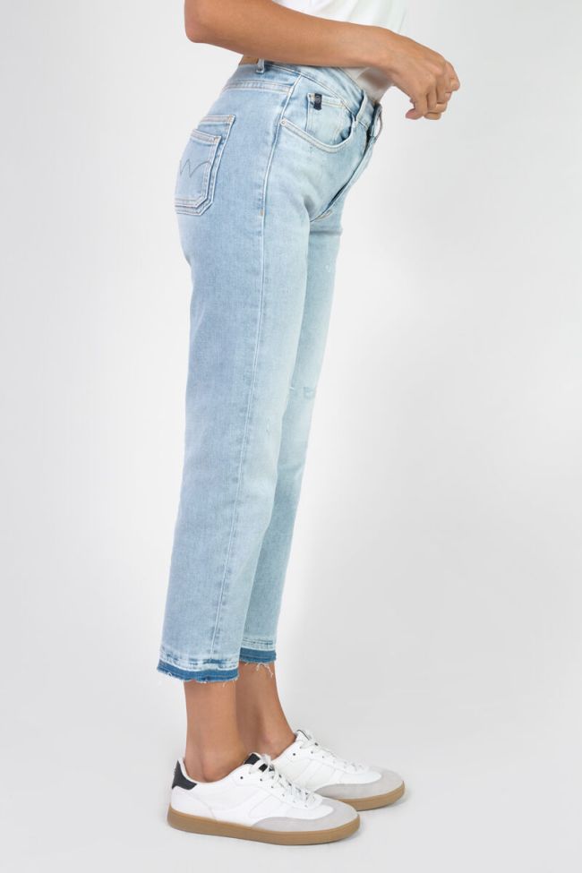 Jeans 400/17 mom Valy taille haute 7/8ème destroy bleu N°5