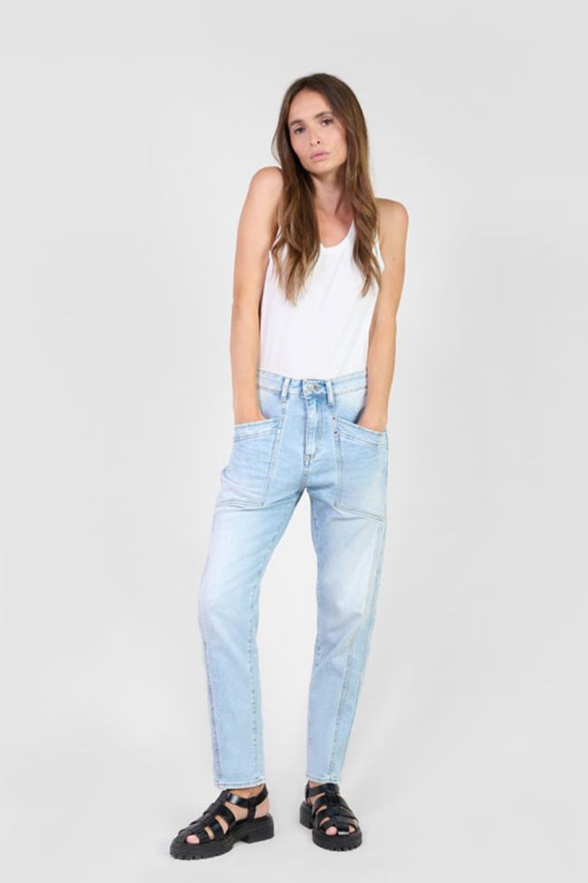 Jeans 400/60 girlfriend Sare taille haute vintage bleu N°5