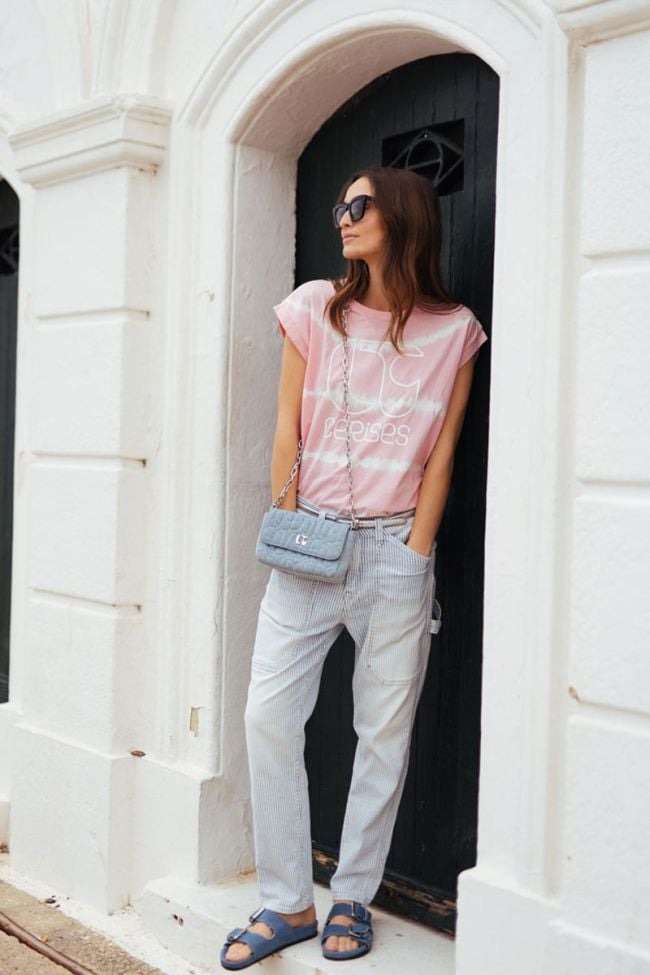 Jeans 400/60 girlfriend Union taille haute bleu