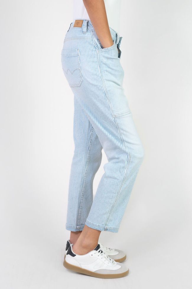 Jeans 400/60 girlfriend Union taille haute bleu