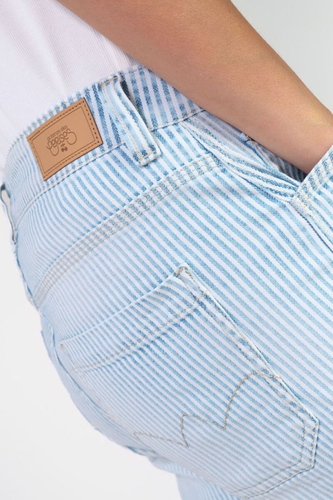 Jeans 400/60 girlfriend Union taille haute bleu