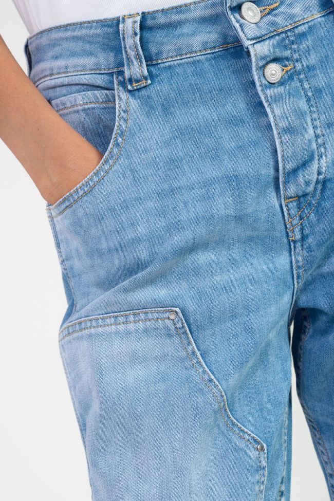 Jeans 400/60 girlfriend Work taille haute bleu N°4