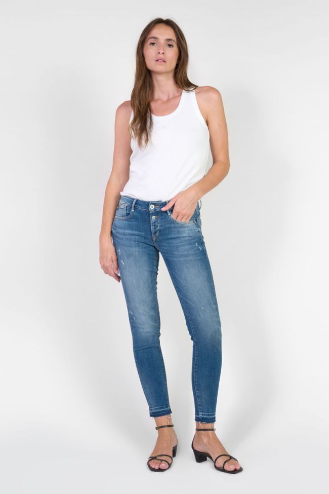 Jeans pulp slim Dionne 7/8ème destroy bleu N°3