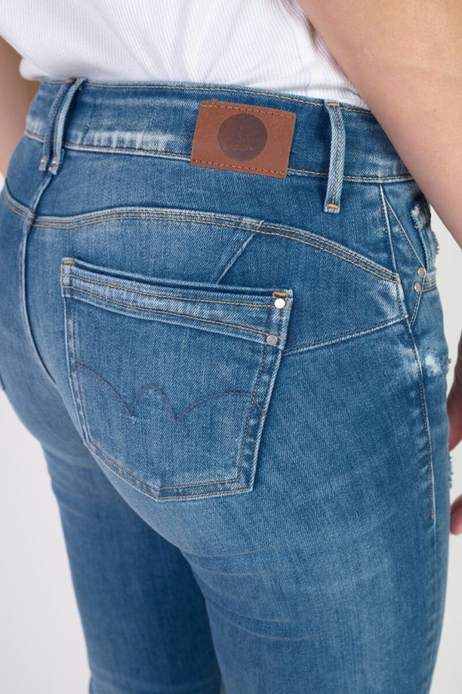 Jeans pulp slim Dionne 7/8ème destroy bleu N°3