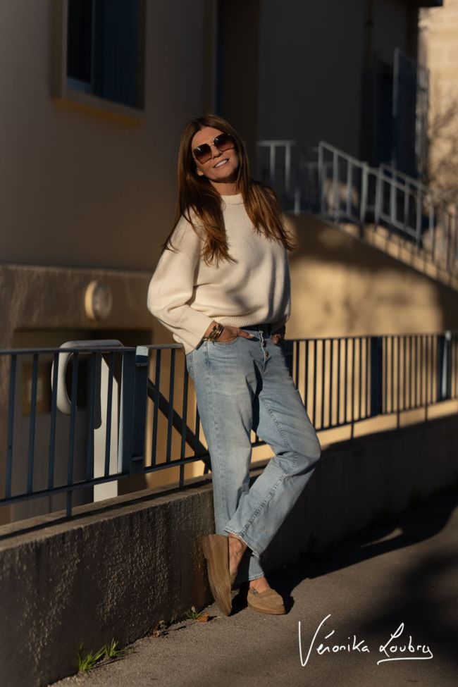 James 400/60 girlfriend by Véronika Loubry jeans taille haute bleu N°5