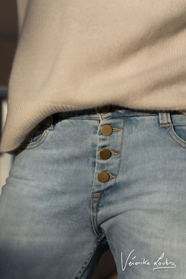 James 400/60 girlfriend by Véronika Loubry jeans taille haute bleu N°5