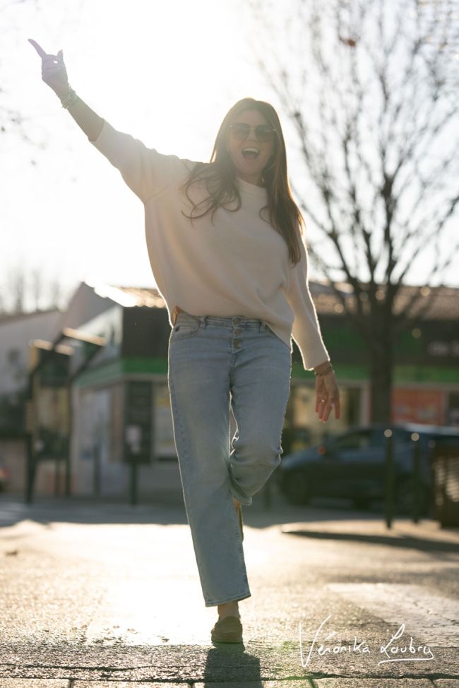 James 400/60 girlfriend by Véronika Loubry jeans taille haute bleu N°5