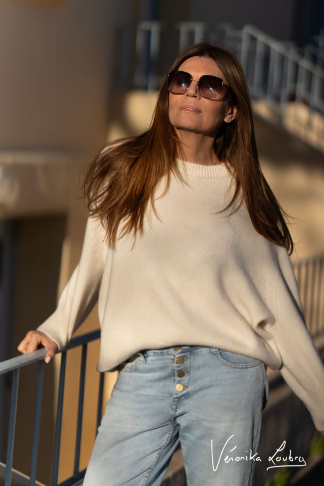 James 400/60 girlfriend by Véronika Loubry jeans taille haute bleu N°5