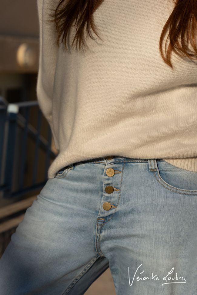 James 400/60 girlfriend by Véronika Loubry jeans taille haute bleu N°5