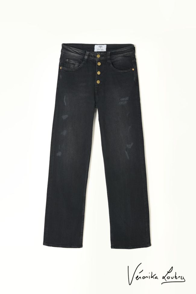 James 400/60 girlfriend by Véronika Loubry jeans destroy taille haute noir