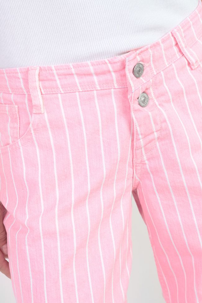 Jeans wide leg Lauryn rose à rayures