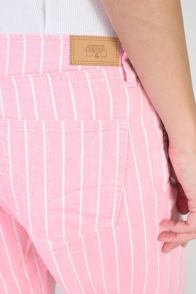 Jeans wide leg Lauryn rose à rayures