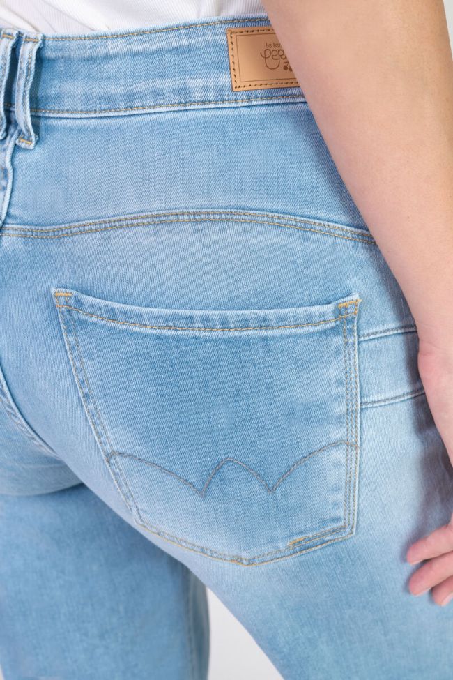 Jeans pulp wide leg taille haute 7/8ème bleu N°4