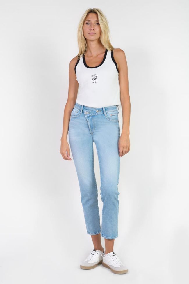 Jeans pulp regular Zep taille haute 7/8ème bleu N°5