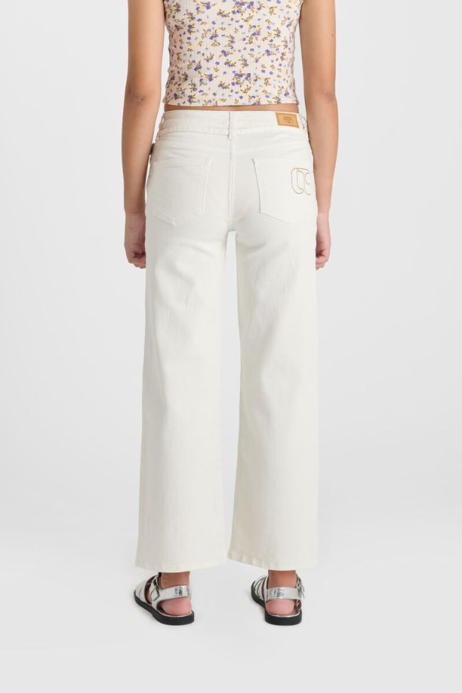 Jeans Alexgi wide leg taille haute blanc